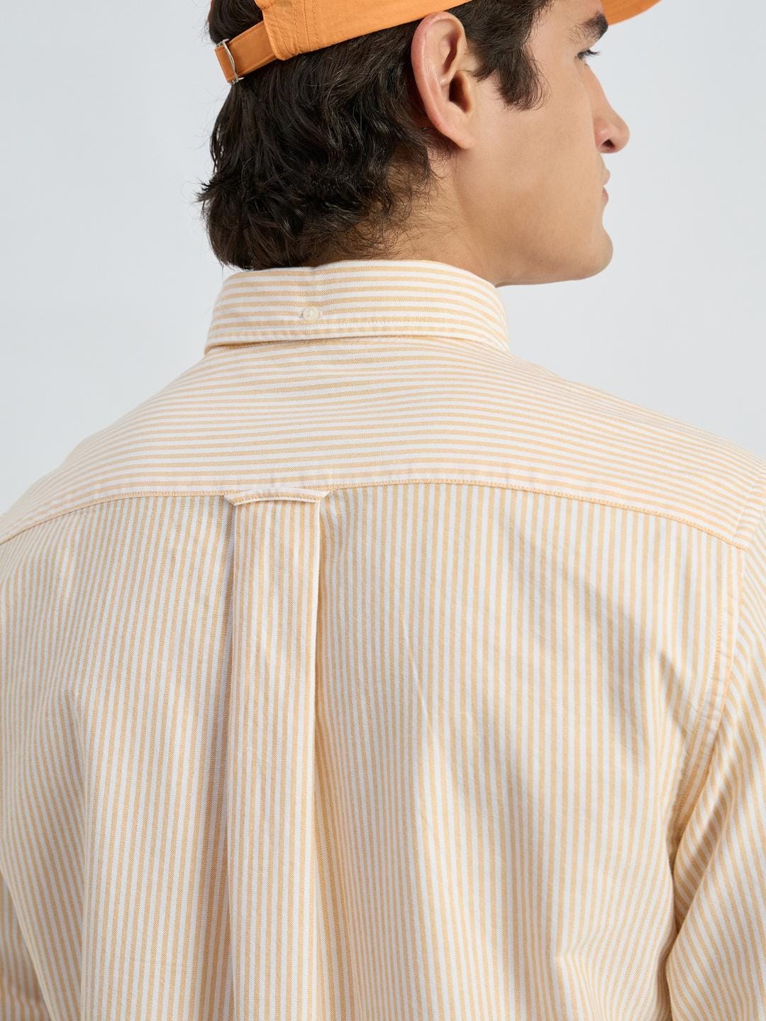 Gant Men Yellow Striped Collar Shirt