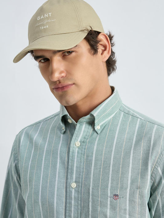 Gant Men Green Striped Shirt