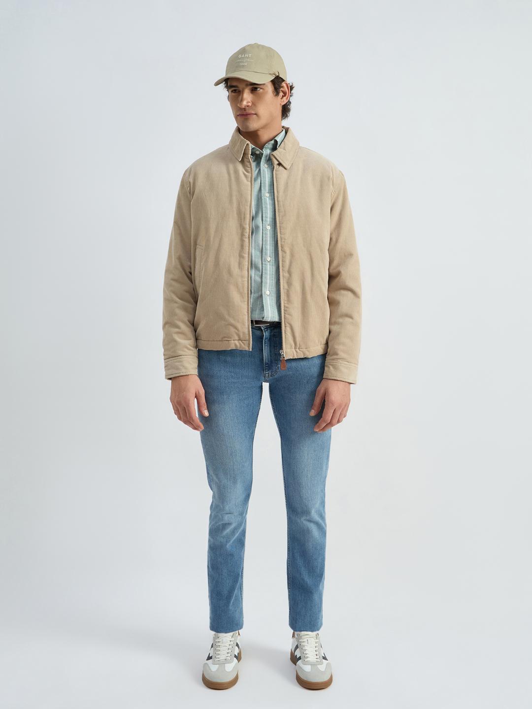 Gant Men Green Striped Shirt