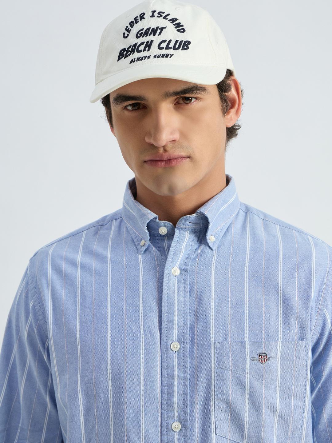 Gant Men Blue Striped Shirt