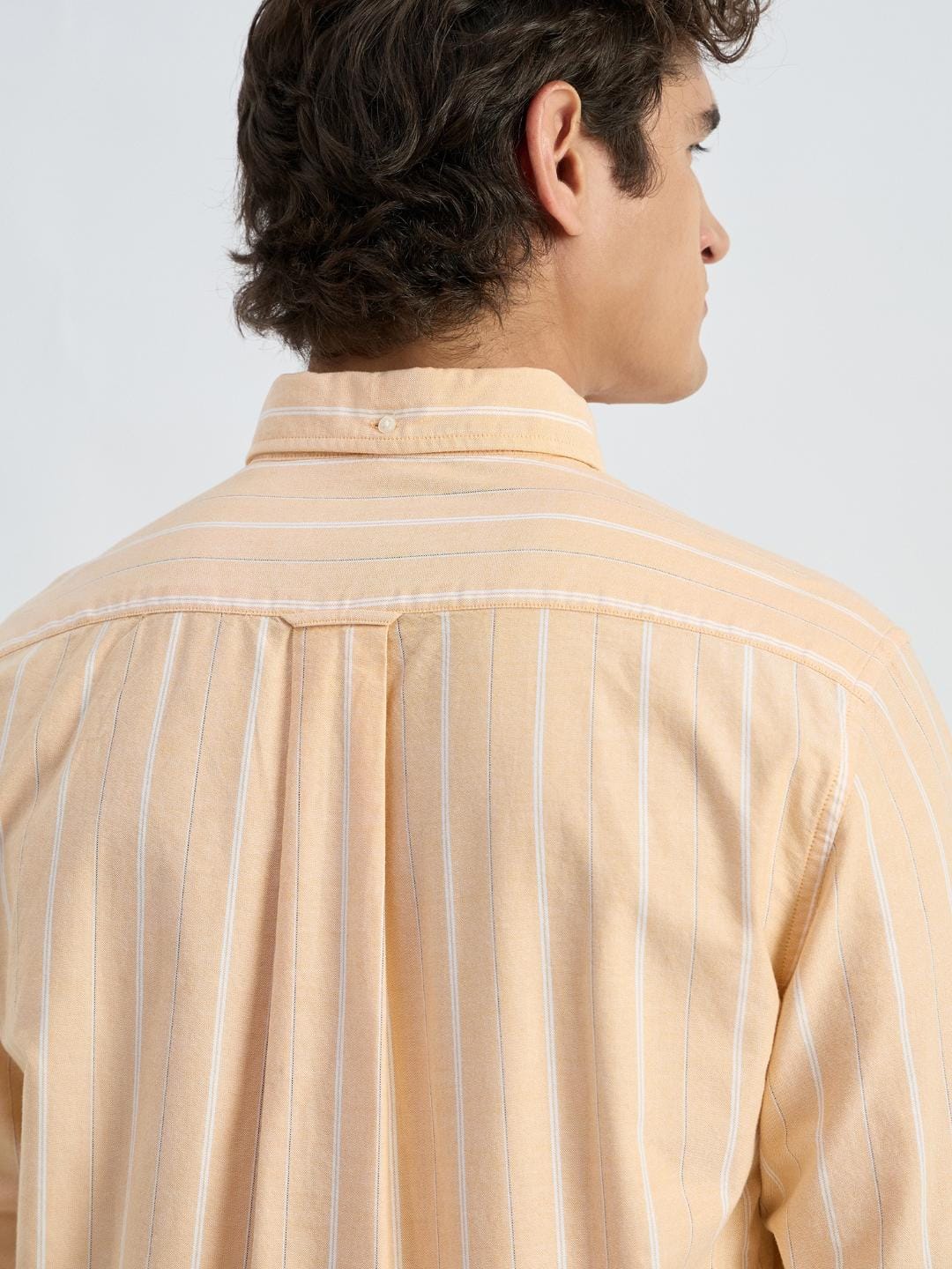 Gant Men Yellow Striped Collar Shirt