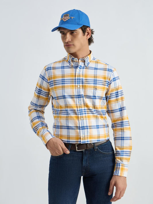 Gant Men Yollow Checks Shirt