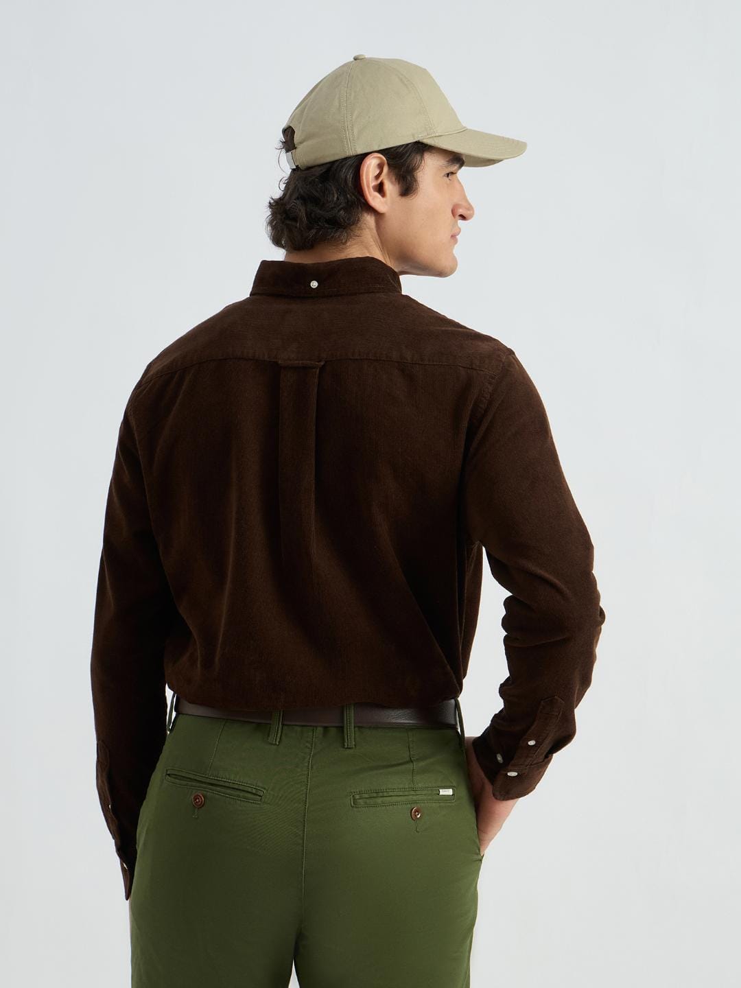 Gant Men Brown Solid Collar Shirt