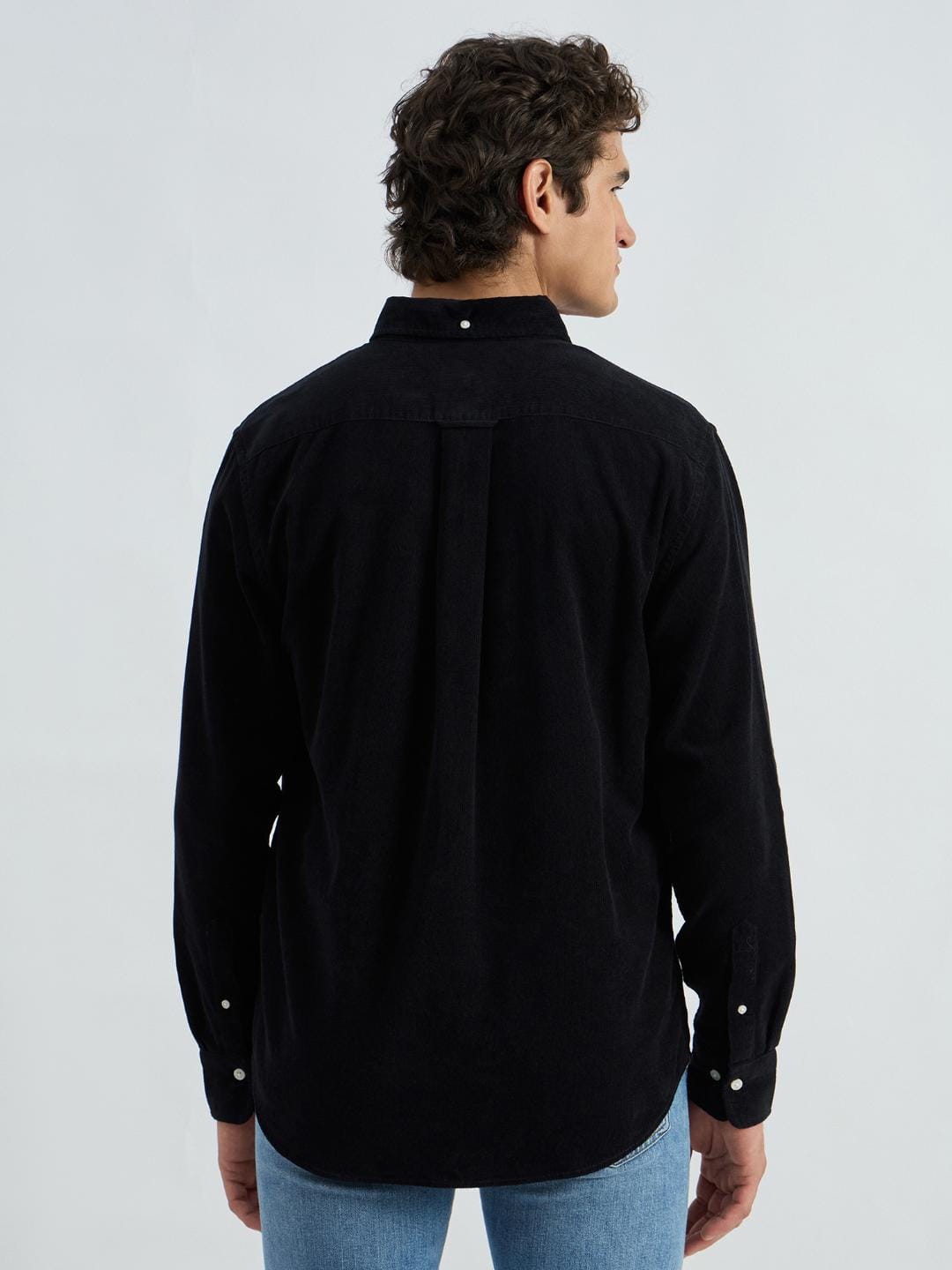 Gant Men Black Solid Collar Shirt