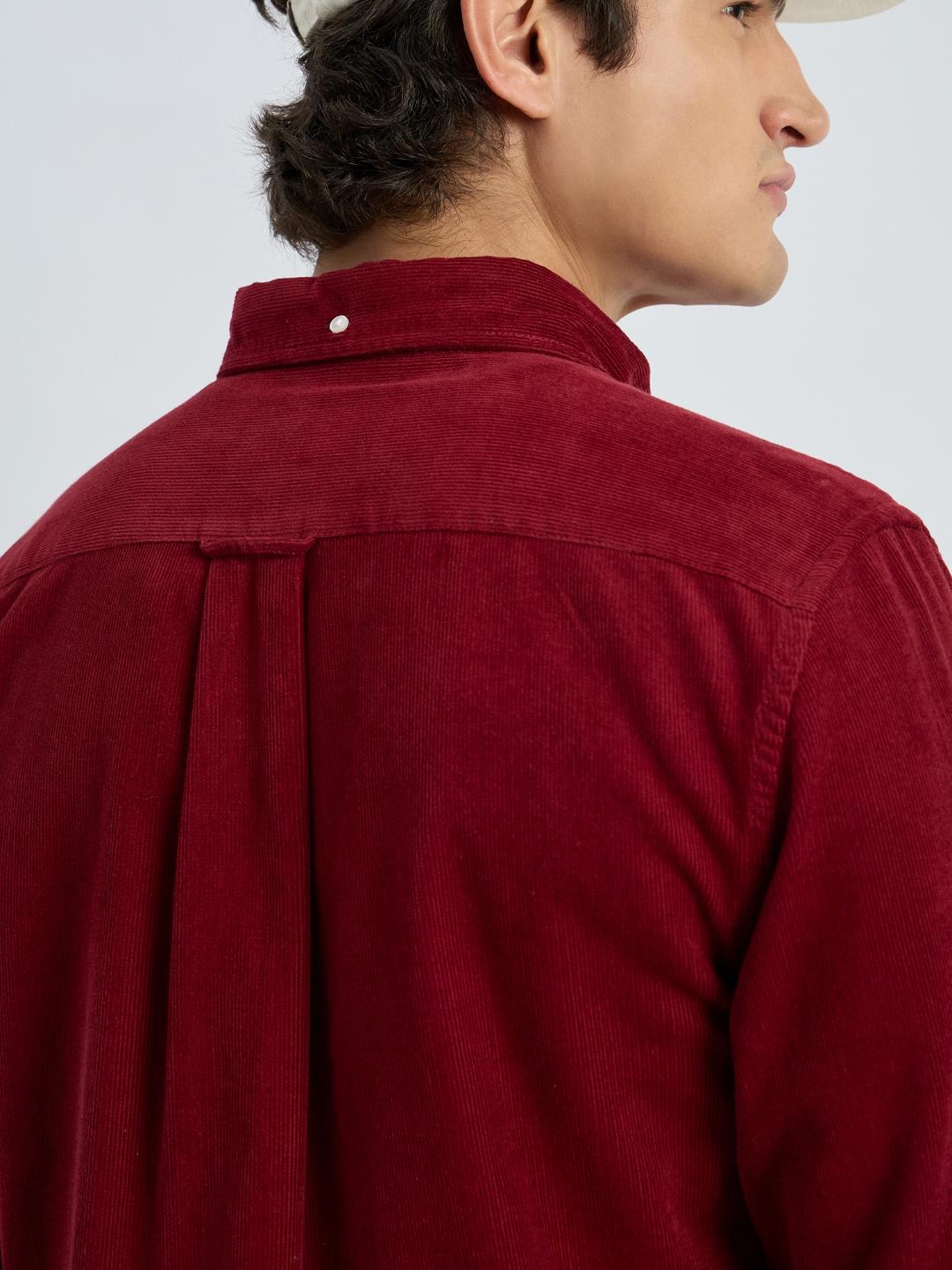 Gant Men Red Solid Collar Shirt