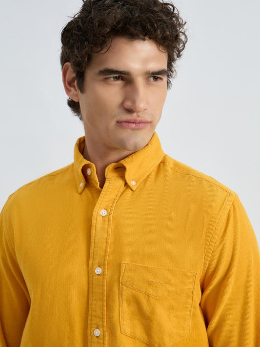 Gant Men Yellow Solid Collar Shirt