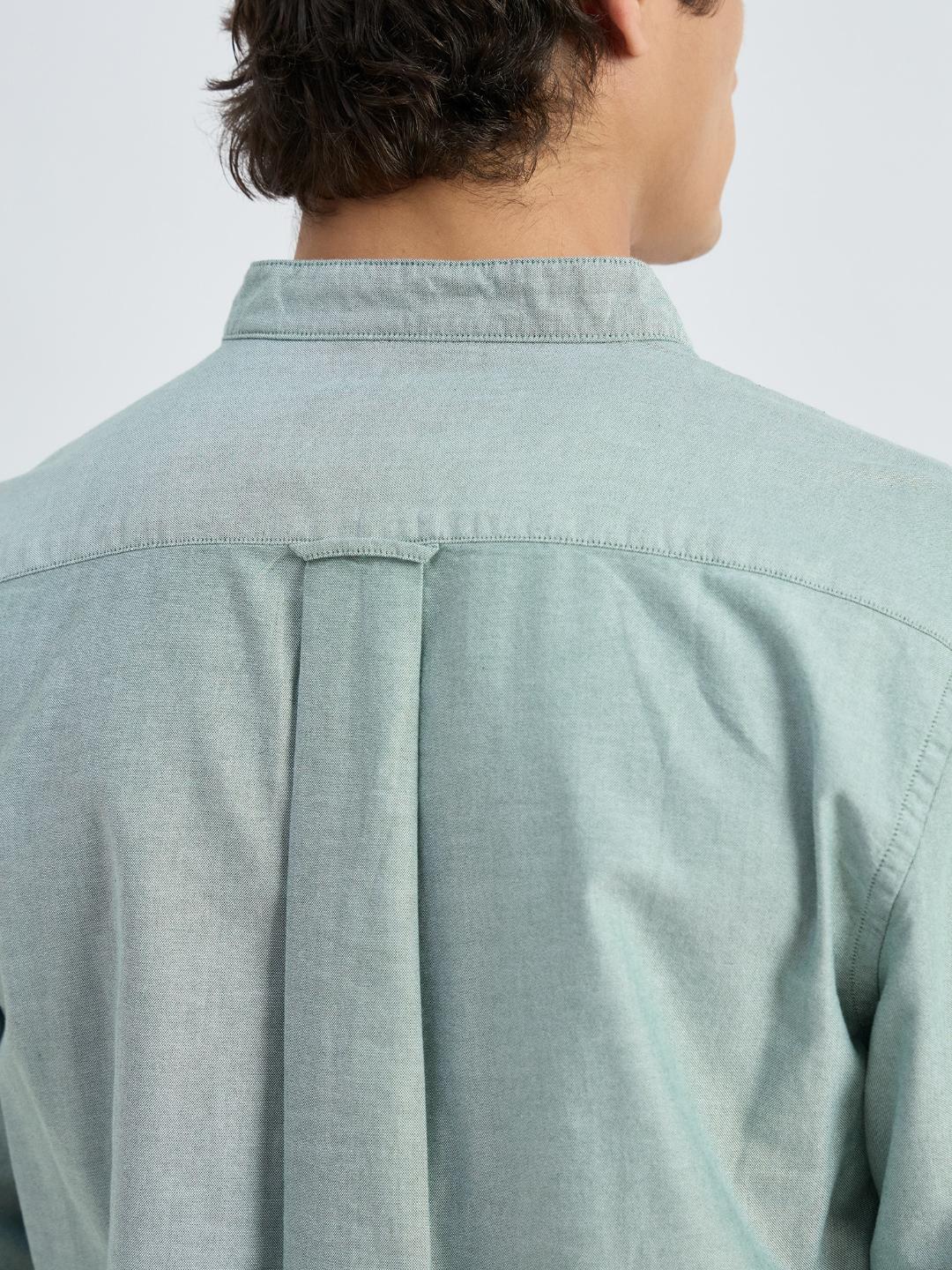 Gant Men Green Solid Collar Shirt