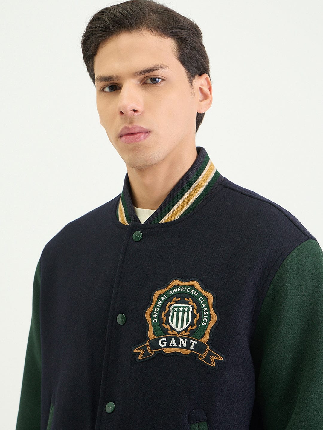 Gant Men Regular Multicolour Logo Wool Mix Varsity Jacket