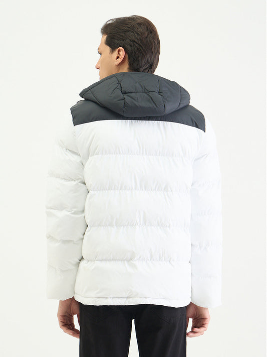 Gant Men Regular Fit White Block Padded Jacket