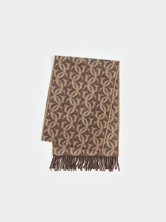 Gant Men Brown Printed Scarf