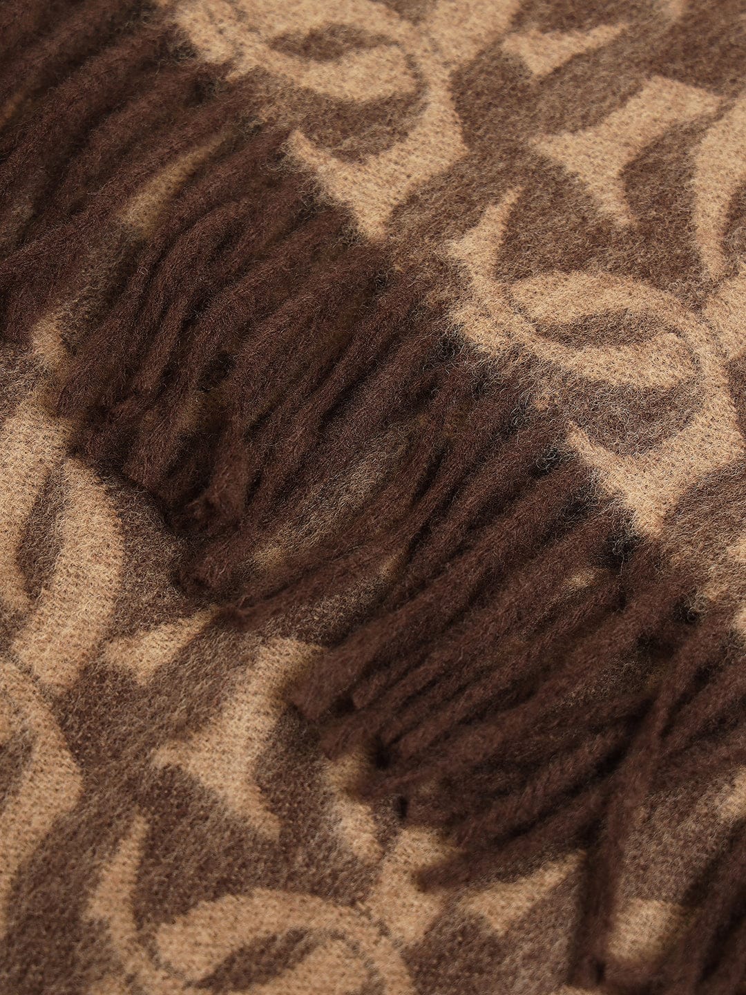 Gant Men Brown Printed Scarf