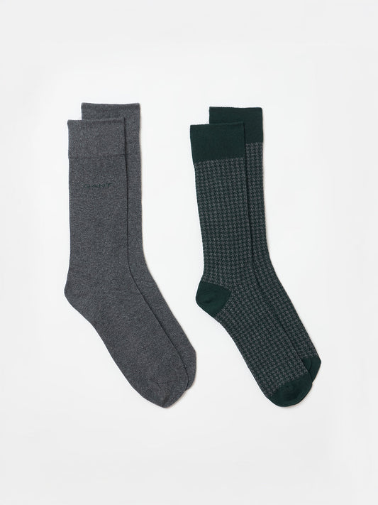 Gant Men Multicolour Printed Houndstooth Pattern Socks