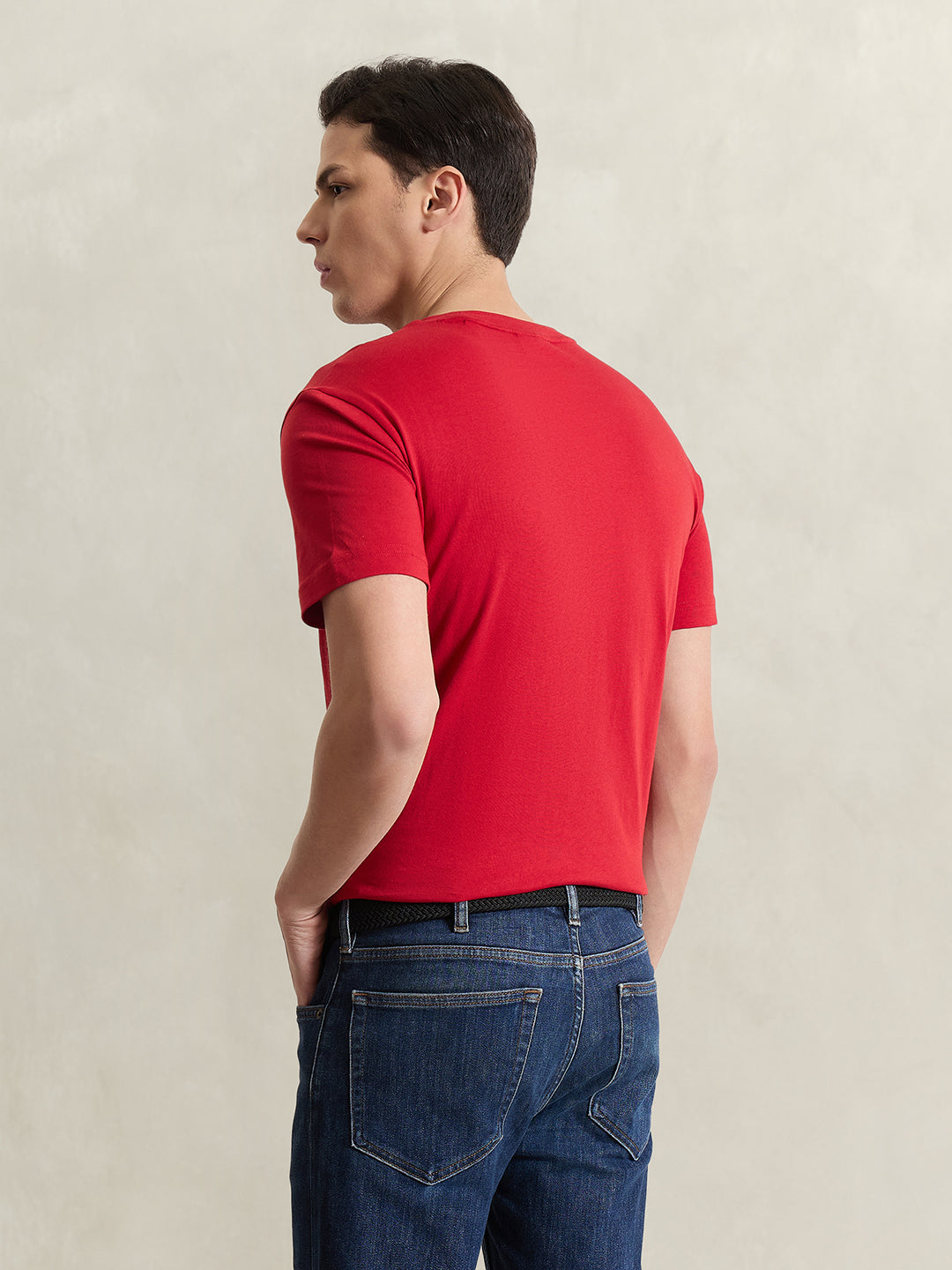 Gant Men Red Printed Regular Fit Pure Cotton T-Shirt
