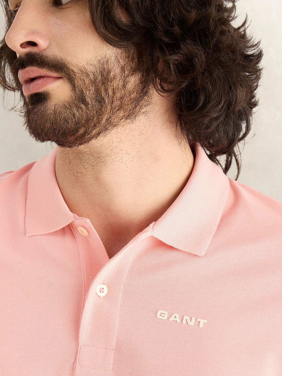 Gant Men Pink Solid Regular Fit Pure Cotton Polo T-Shirt