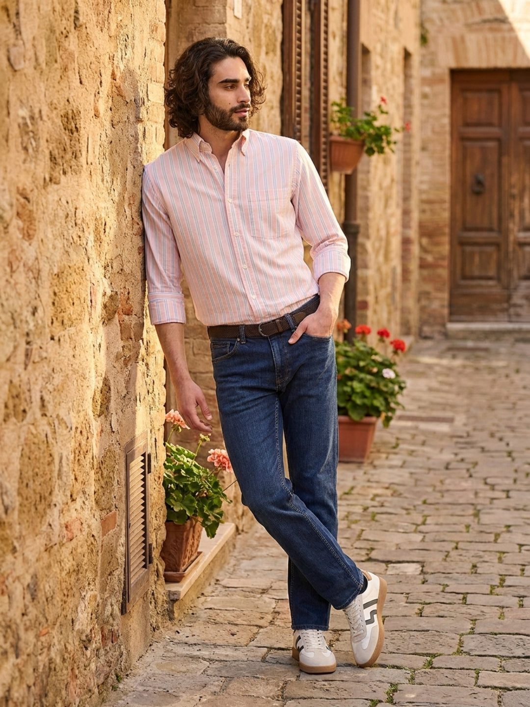 Gant Men Striped Pink Shirt