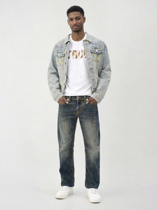 True Religion Men Solid White T-Shirt