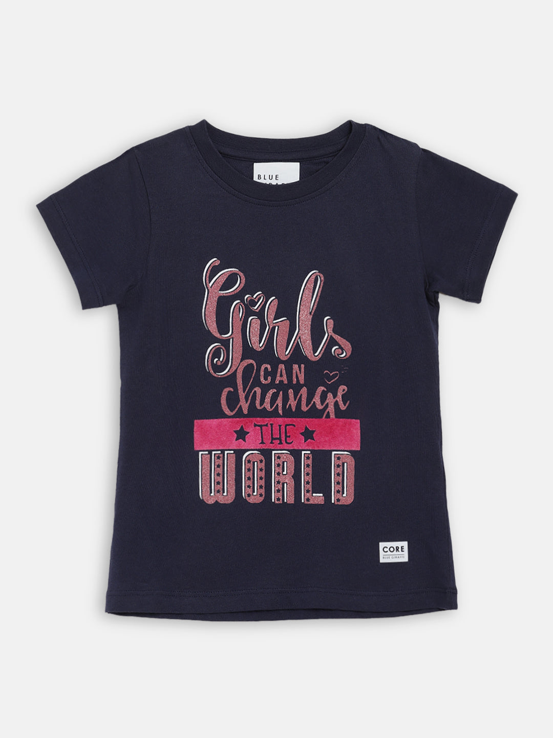Blue Giraffe Girls Tshirt