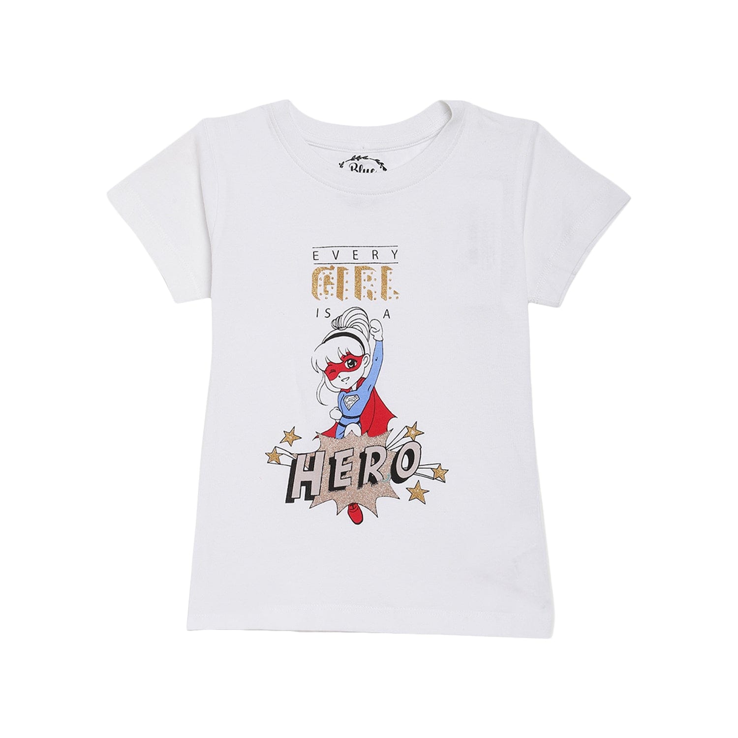 Blue Giraffe Girls Tshirt