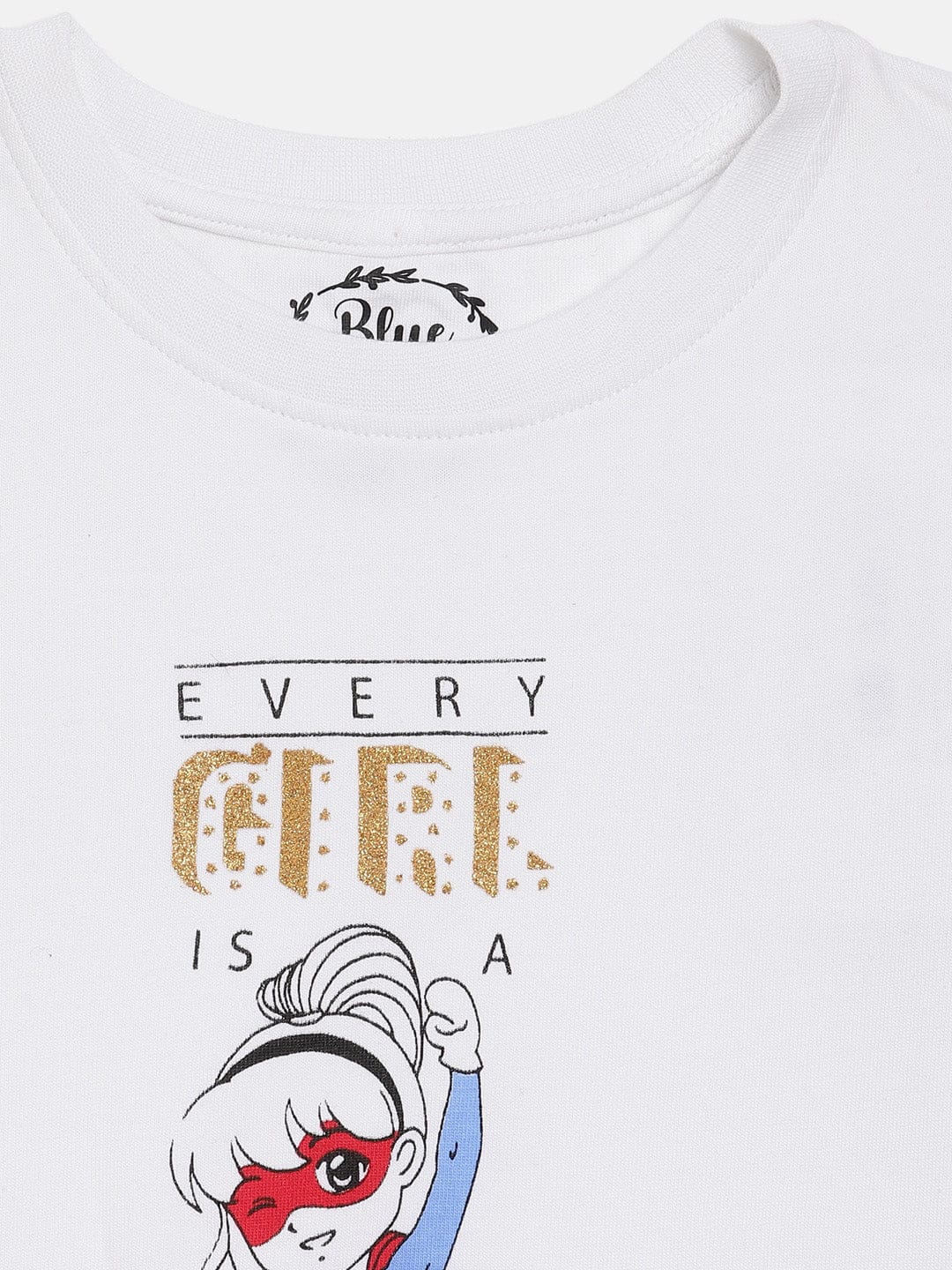 Blue Giraffe Girls Tshirt