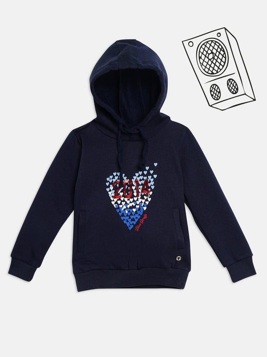 Blue Giraffe Girls Sweatshirt
