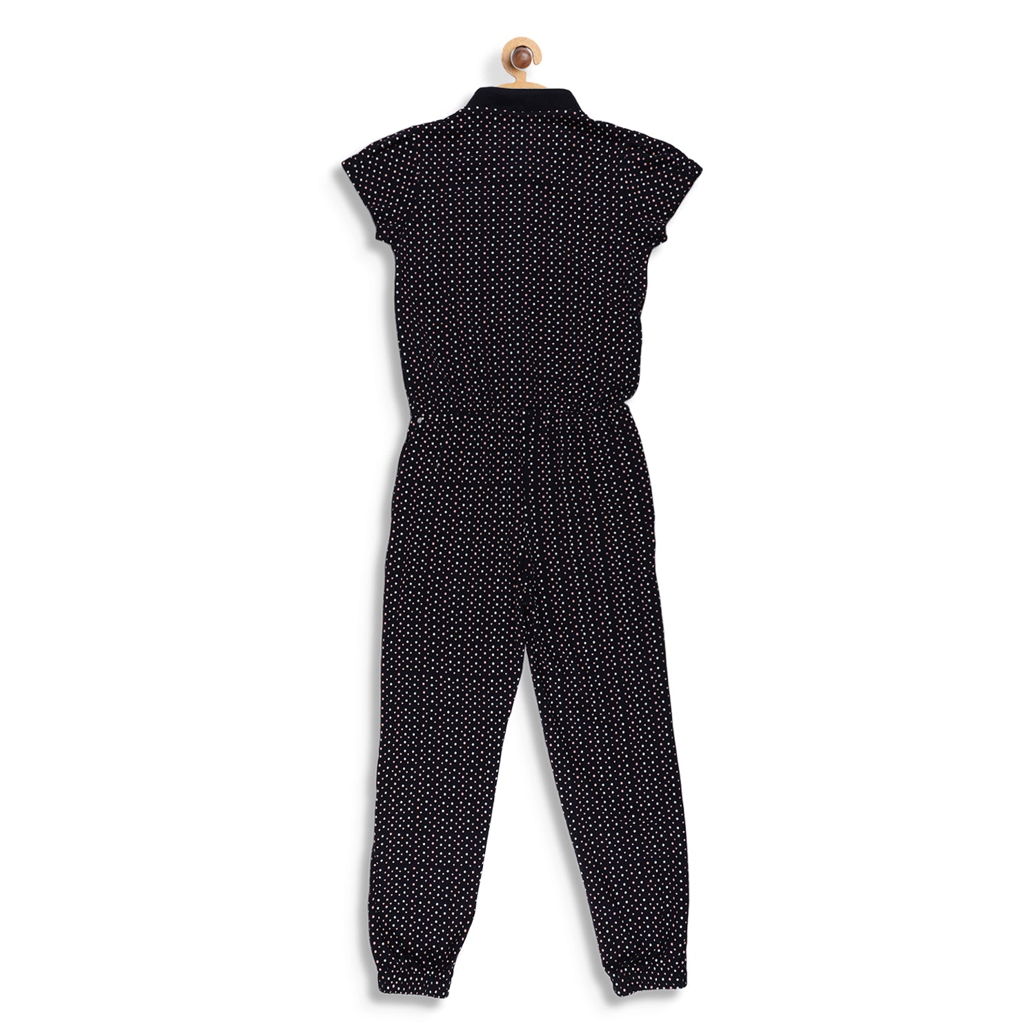 Elle Kids Girls Navy Printed Round Neck Jumpsuit