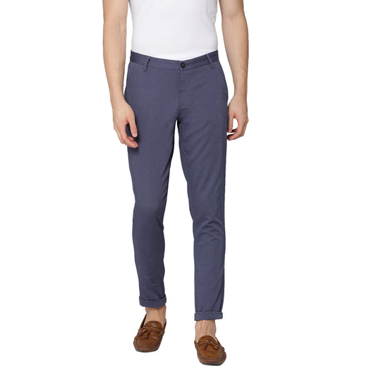 Bruun & Stengade Men Blue Solid Slim Fit Trouser