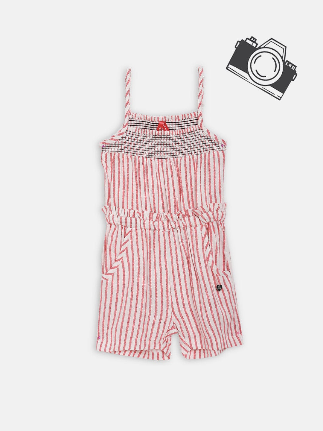 Blue Giraffe Girls Playsuit