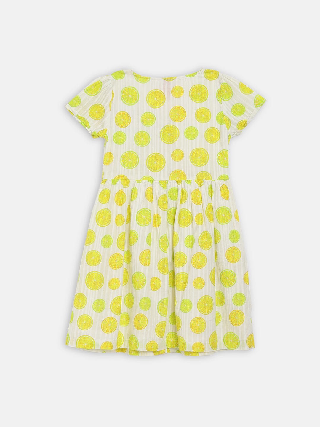 Blue Giraffe Girls Round Neck Dress