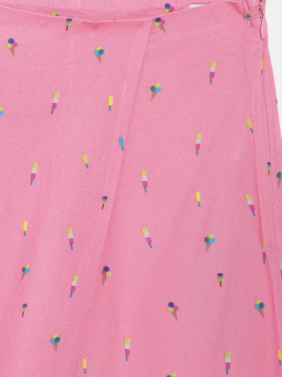 Elle Kids Girls Pink Printed Regular Fit Trouser