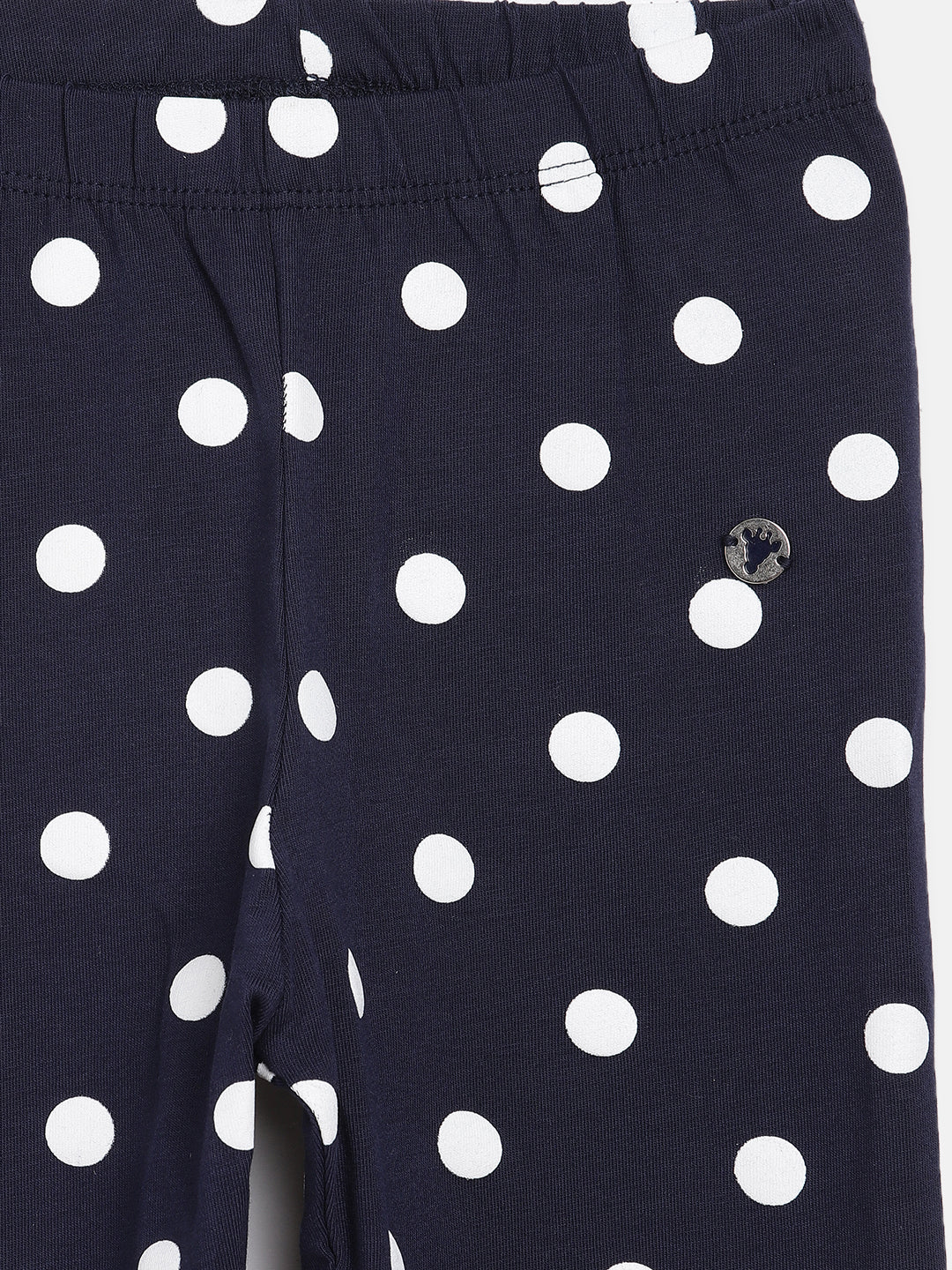 Blue Giraffe Girls Navy Printed Regular Fit Leggings