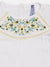 Blue Giraffe Girls White Embroidered Round Neck Top