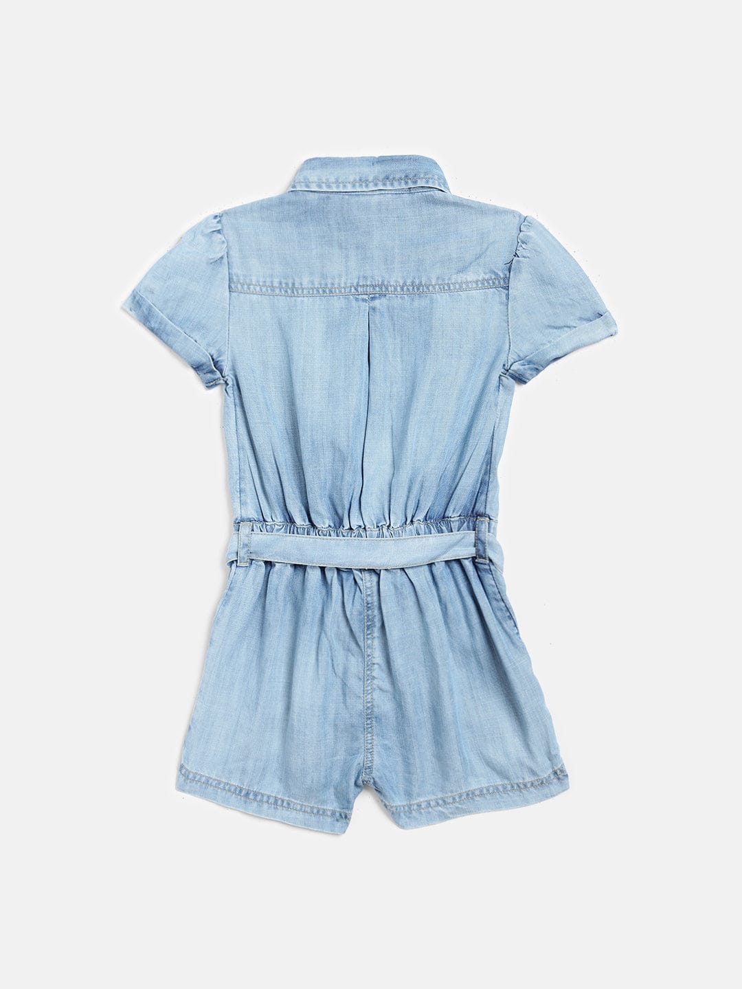 Blue Giraffe Girls V Neck Jumpsuit
