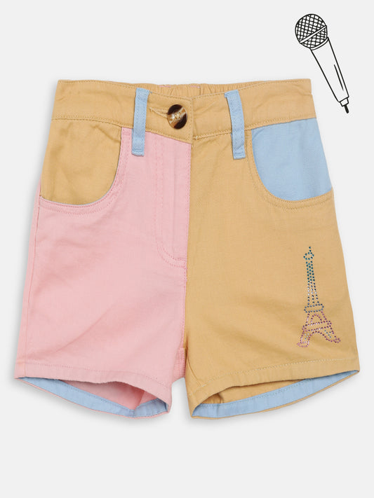 Elle Kids Girls Multi Solid Relaxed Fit Shorts