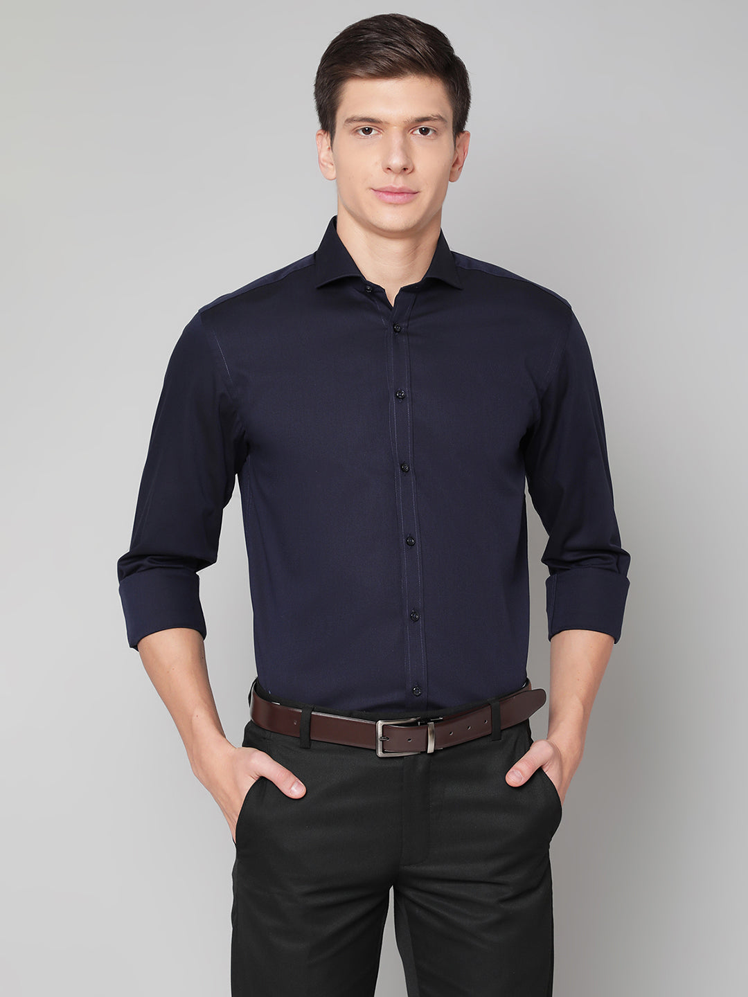 Bruun & Stengade Men Cutaway Collar Shirt