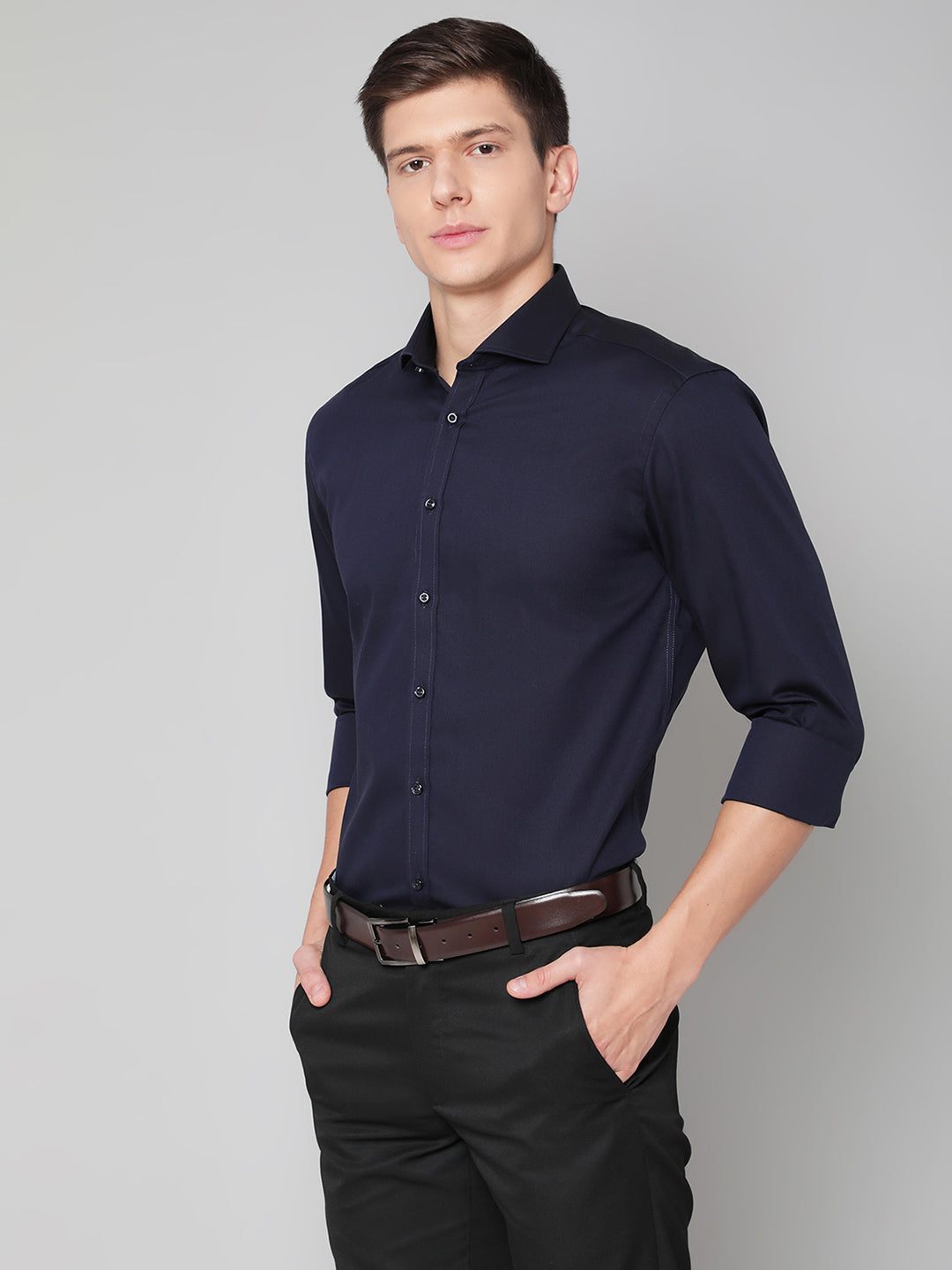 Bruun & Stengade Men Cutaway Collar Shirt
