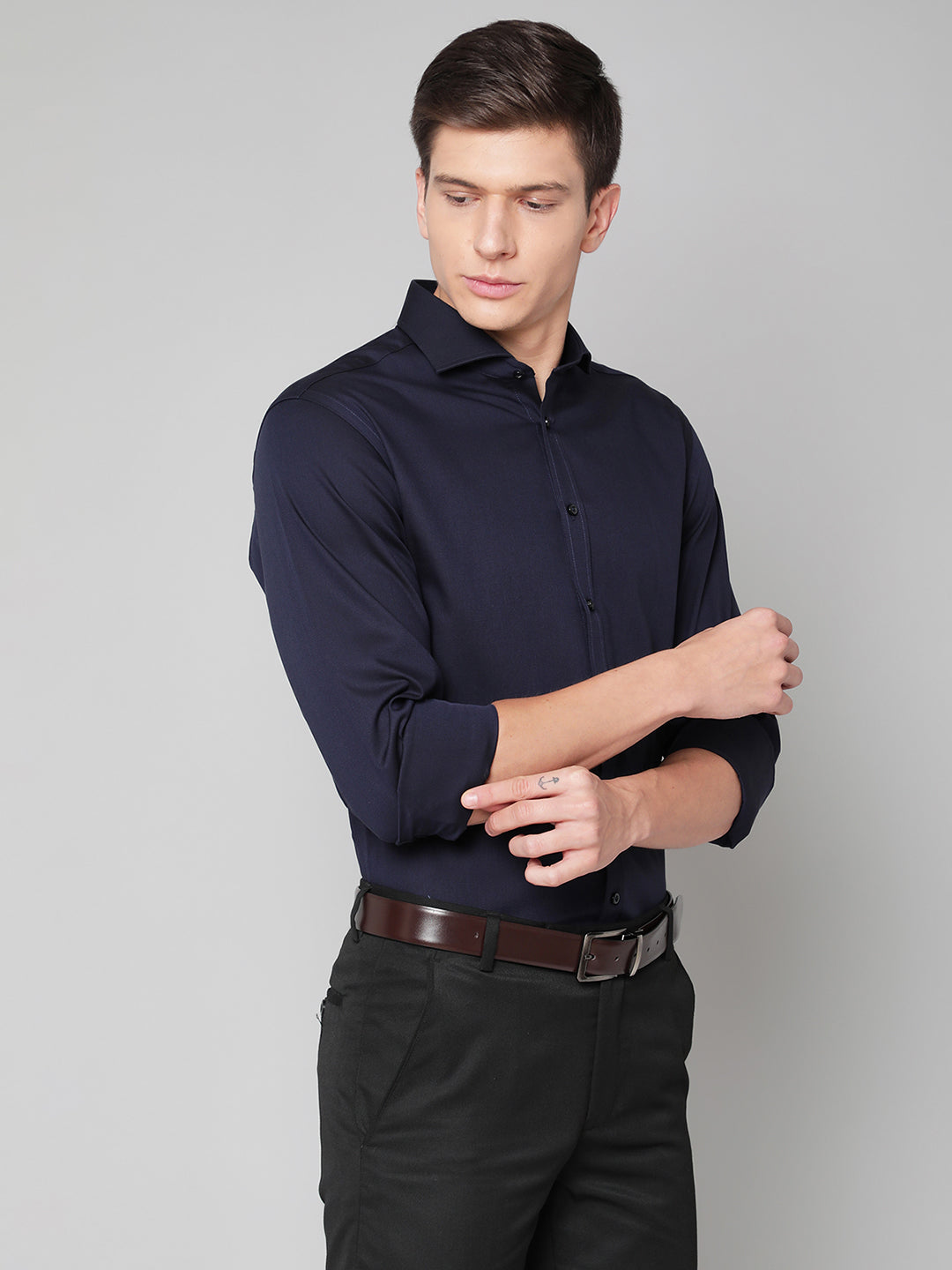 Bruun & Stengade Men Cutaway Collar Shirt