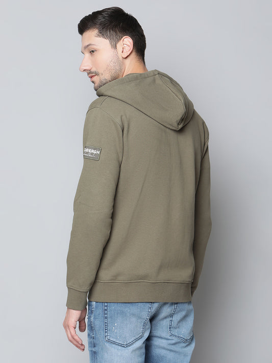 Lindbergh Men Green Solid Collar Sweatshirt