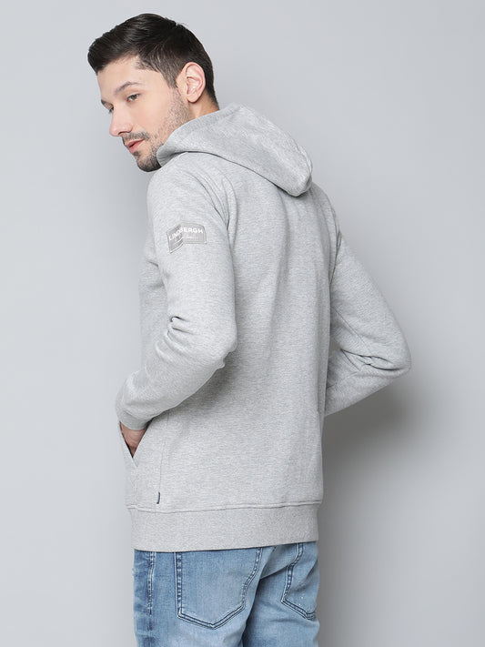 Lindbergh Men Grey Solid Collar Sweatshirt