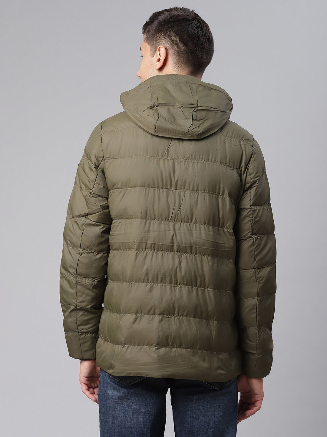 Matinique Men Olive Solid Collar Jacket