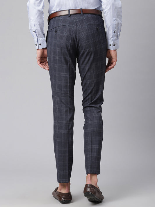 Matinique Men Navy Solid Slim Fit Trouser