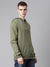 Matinique Men Olive Solid Hooded Sweatshirt