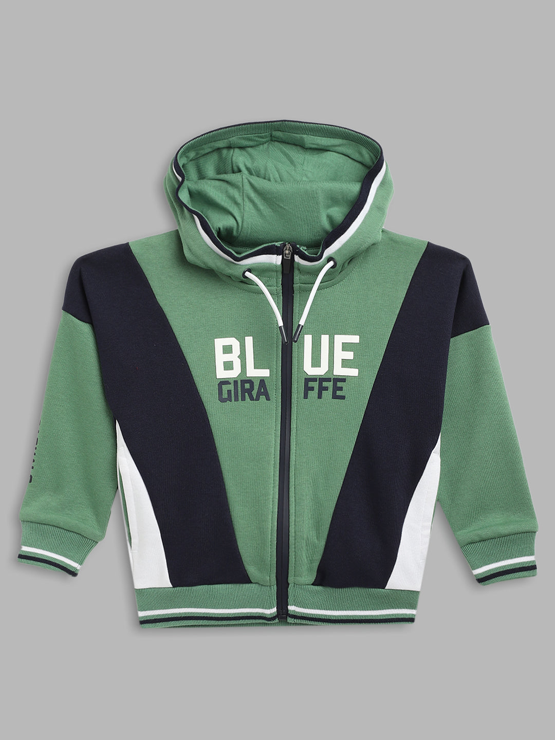 Blue Giraffe Boys Navy Solid Round Neck Sweatshirt