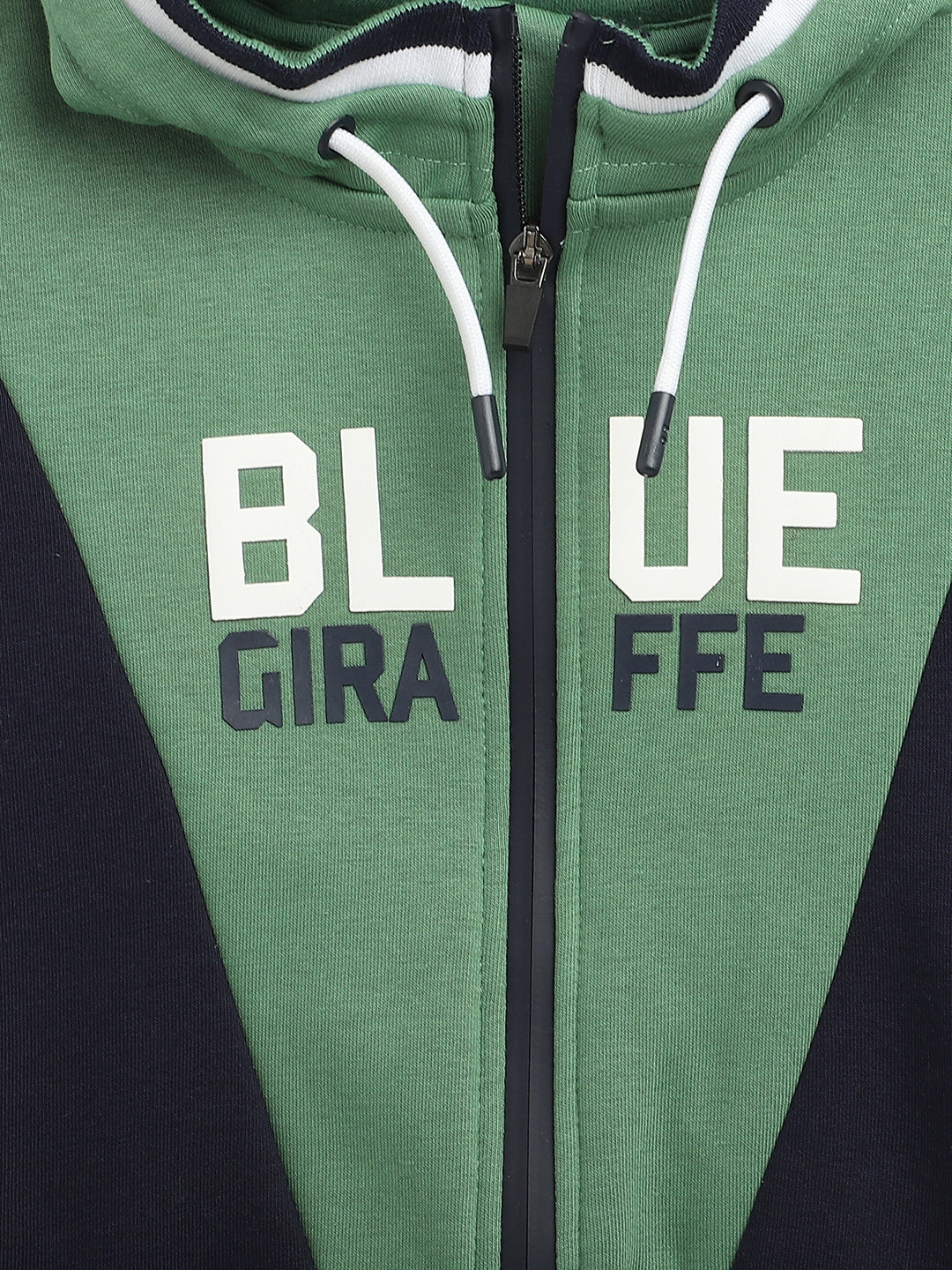 Blue Giraffe Boys Navy Solid Round Neck Sweatshirt