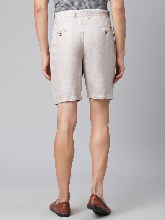 Harsam Men Grey Solid Regular Fit Shorts