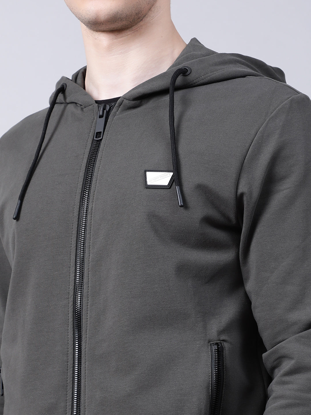 Antony Morato Men Solid Stand Collar Sweatshirt