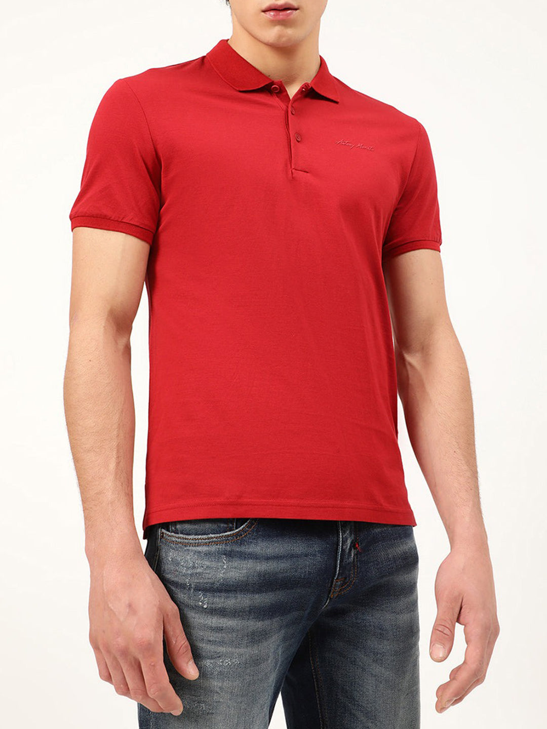Antony Morato Red 5043 Slim Fit Polo T-Shirt