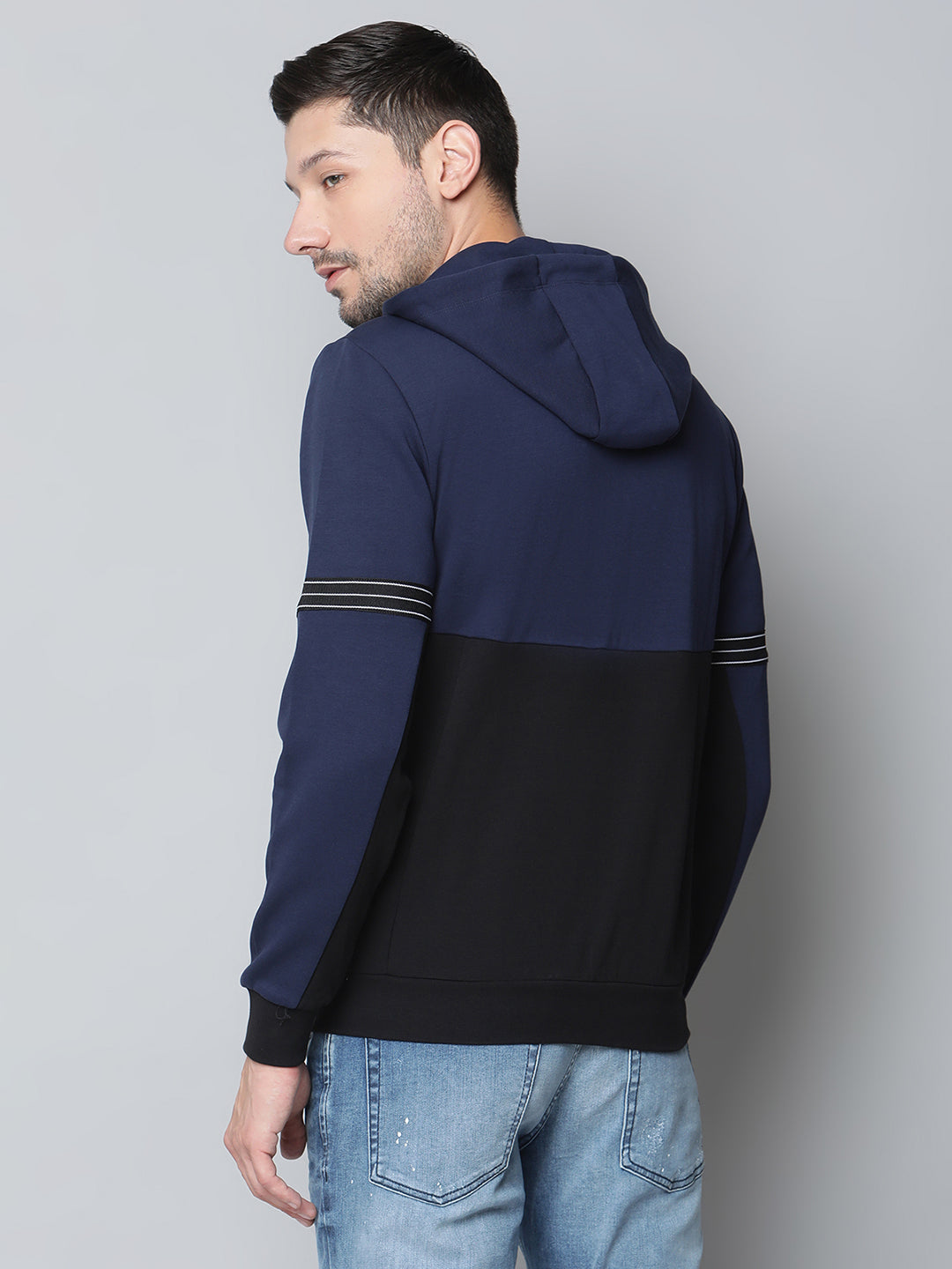 Antony Morato Men Blue Solid Hooded Sweatshirt