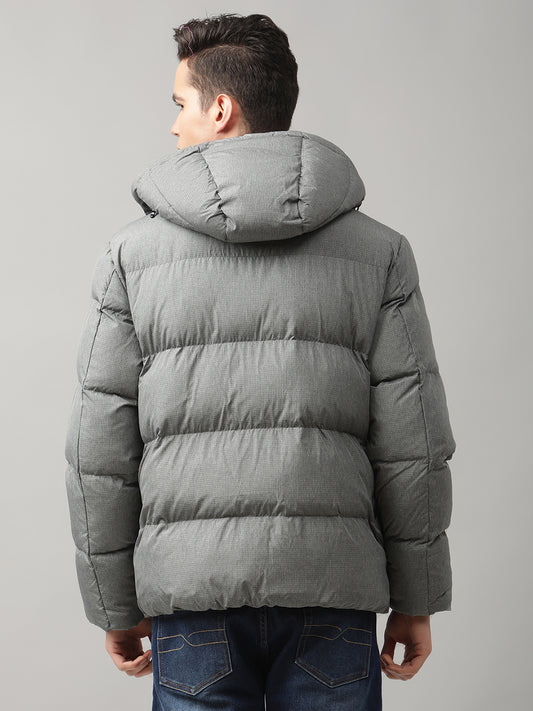 Antony Morato Men Grey Solid Puffer Jacket