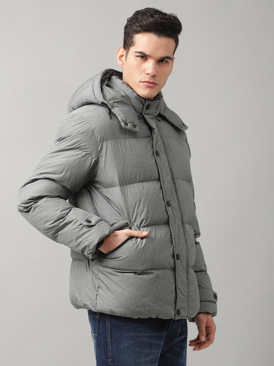 Antony Morato Men Grey Solid Puffer Jacket