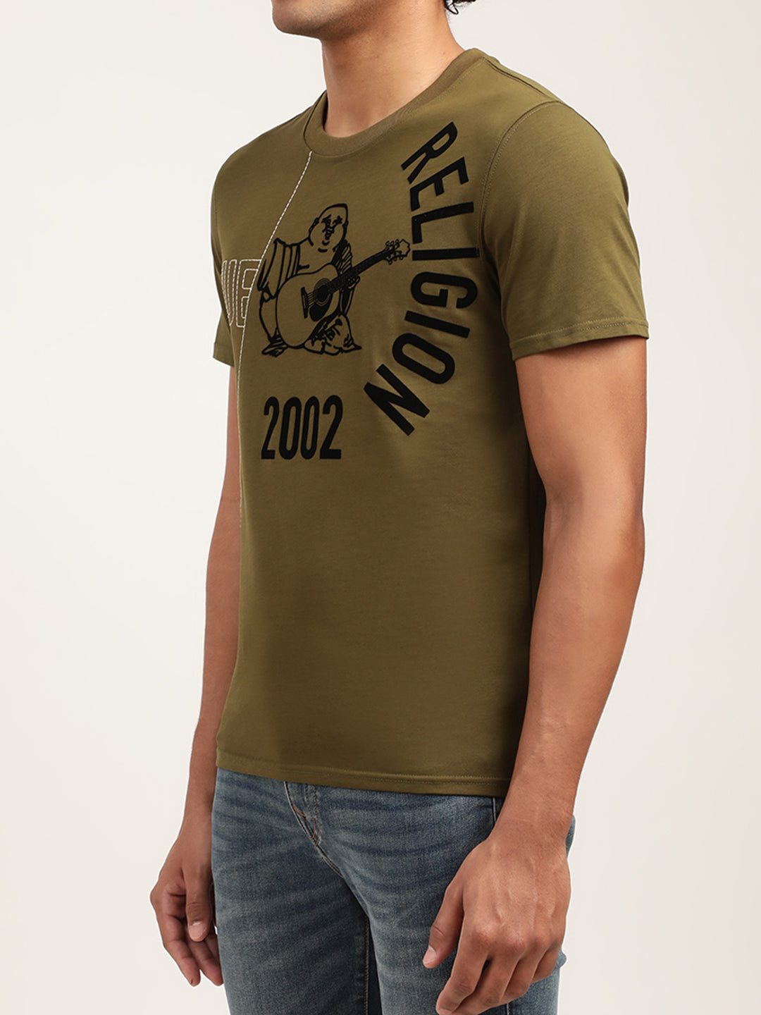 True Religion Martini Olive Logo Regular Fit T-Shirt